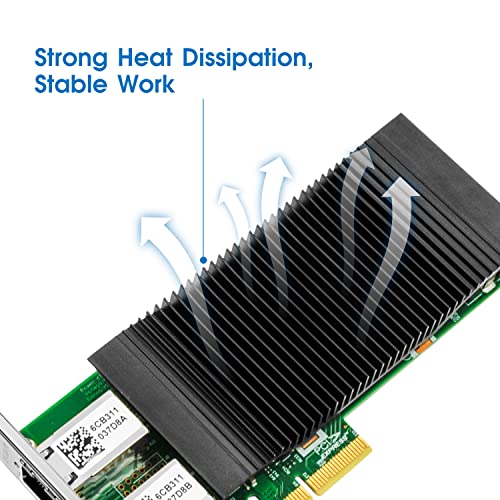 Tarjeta de Red Gigabit con Chip Intel I350, Adaptador Ethernet PCI Express v2.1 x4 con Puertos Dual-RJ45 PoE+, Compatible con Linux y Windows XP/VMware miniatura 3