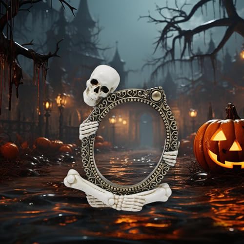 Figurines squelettes décoratives d'Halloween en résine sculptée pour coiffeuse - 6