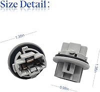 Vista 2 de zipelo Enchufe de socket de bombilla de luz de señal de giro frontal, 2 piezas, gris, repuesto OEM 90075-60060 compatible con muchos modelos