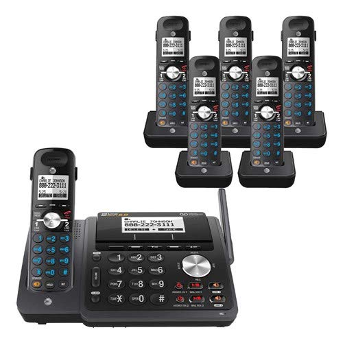 AT&T TL88102BK 2-line answering System with 5 Handsets (TL88002BK) Black
