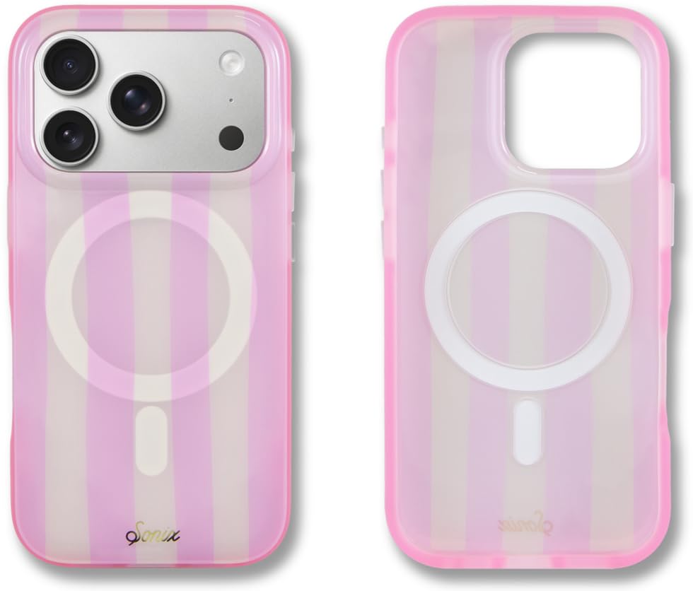 Sonix Case for iPhone 18 Pro, 17 Pro | Jelly Stripe Pink/Cream