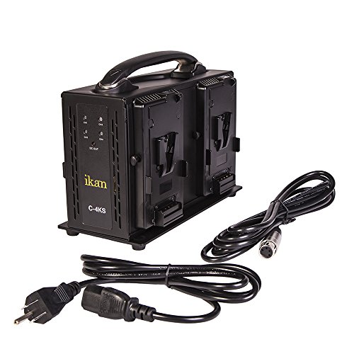 Ikan C-4KS Quad Pro Battery Charger for V Mount (Black)