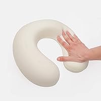 Vista 4 de Almohada de viaje - Almohada cervical de espuma viscoelástica, almohada de apoyo para el cuello, lujosa compacta y ligera de empaque rápido