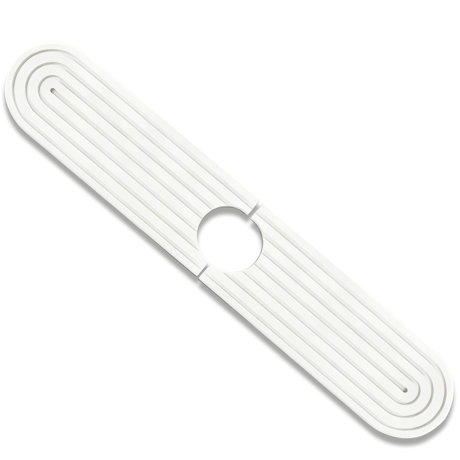 Tappetino per Lavello Cucina, Paraspruzzi Lavello Cucina per Lavello in Pietra Diatomite, Tappetino per Rubinetto, per Piani di Lavoro del Bagno (Bianco 60 × 10 × 0,9 cm)