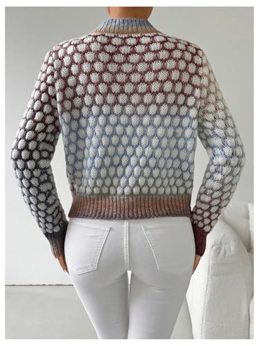 GORGLITTER Women's Button Up Colorful Cropped Cardigan Fall Clothes Cute Trendy 2025 Knit Tweed Sweater Jacket2