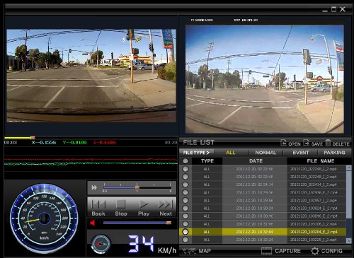 BOYO Dashcam Vehicle Digital Video Recorder with Built-in GPS with 2.4-Inch LCD