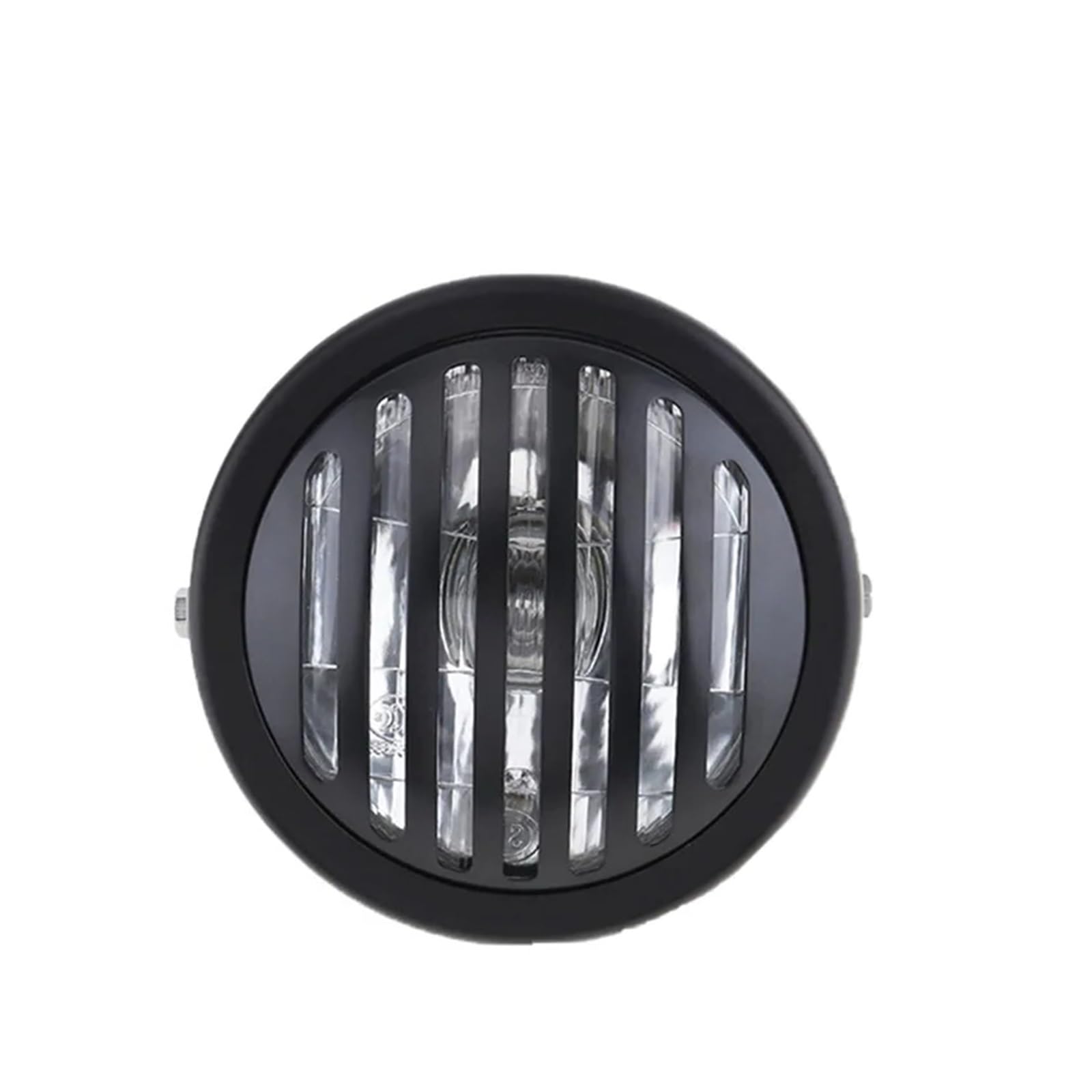 Faros Delanteras Moto para Gn125 para Cg125 Motocicleta Universal Retro Modificada 12V Carcasa Negra Frontal Metal Negro Faro Redondo Retro LED Faros