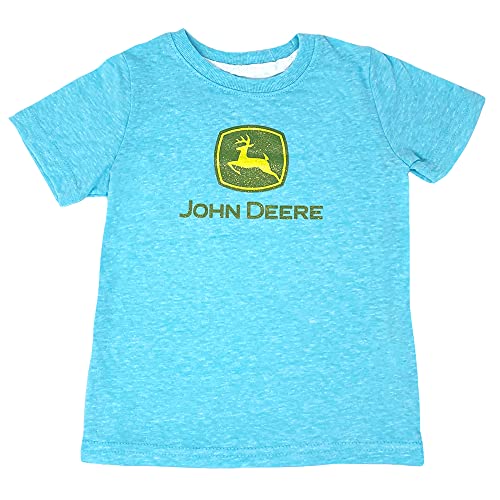 John Deere Toddler Girl Short Sleeve Melange Tee Glitter T-Shirt