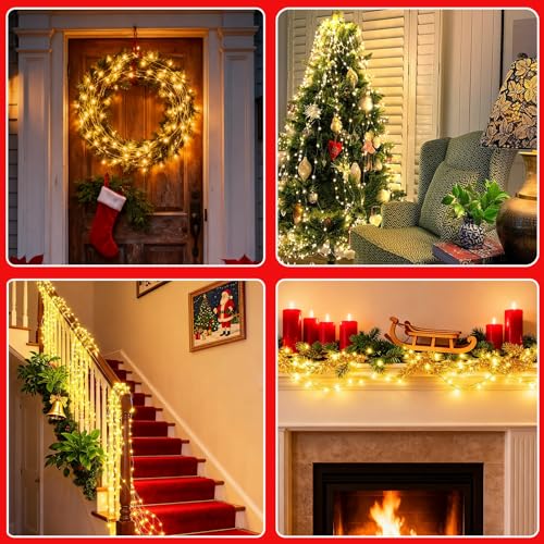 Joysing Lichterschweif 1M 100 LED Lichterbündel mit Strom, Timer, 9 Modi Weihnachtsbeleuchtung IP65 Wasserdichte Wasserfall Lichterkette für Baum Balkon Innen Außen Weihnachten Deko