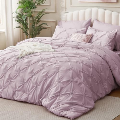 Image of BEDELITE Full Comforter Set Light Purple,Lightweight & Soft Comforter