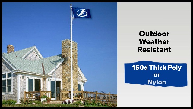Tampa Bay Lightning Flag Pole & Bracket Set - 3x5 Foot Flag, 6ft Spinning Pole, Adjustable Bracket, Officially Licensed NHL Team Gear - View #13