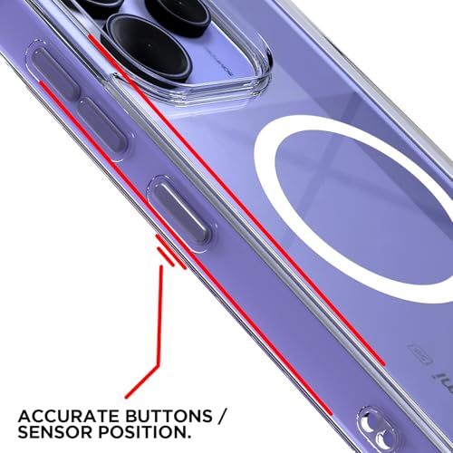 Image of Pikkme Back Cover for Redmi Note 14 /13 5G Mag-Safe Shockproof PC + TPU | Protective Case Magnetic Support | Bumper Case (Transparent Mag-Safe)