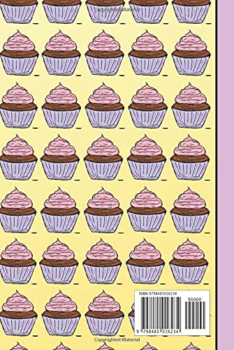 Daily Diary one page per day 2022: unique handmade cupcakes design| 6x9 | 368 pages |spaces for daily goals | meals and water trackers | notes | important events | contacts image 3