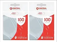 Central Kit 200 Sleeve Perfect Fit para Card Games Padrão 50 Micras 63,5x88mm Transparente para Magic