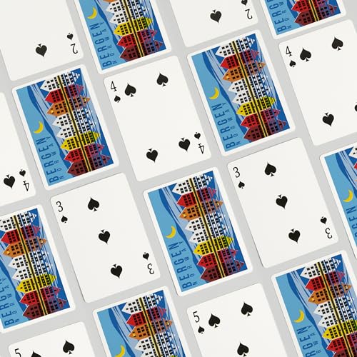 Baraja de Póker Bergen Norway Casas Coloridas 52 cartas miniatura 4