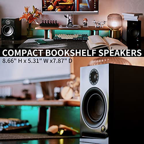 ABRAMTEK X30 Powered Bluetooth Bookshelf Speakers, 2.0 Stereo Near