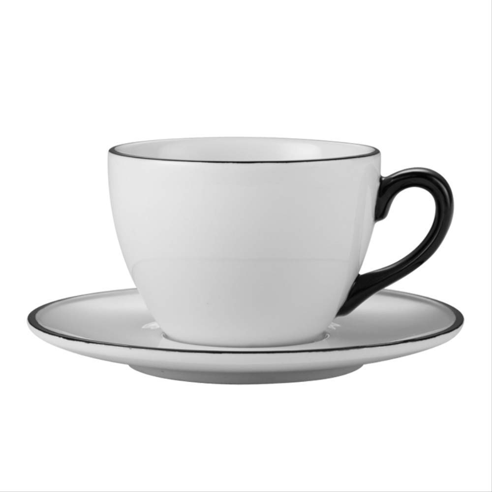 Tasse à café en céramique blanche avec soucoupe de 260 ml pour café au lait
