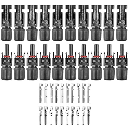 Image of Solar MC-4 Wire Connector for Solar Panel Connection 1500V (Set of 10)