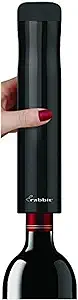 Rabbit Automatic Electric Corkscrew Wine Opener, Cordless Rechargeable, One-Touch Operation, Sleek Shiny Black Finish, Easy to Use for Wine Lovers