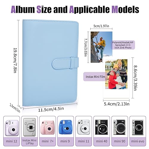 Riosin 108 Pockets Mini Album Compatible with Fujifilm Instax Mini film, Suitable for Instax Mini 12/11/7+/9/Evo/40/99/Liplay - Image 2