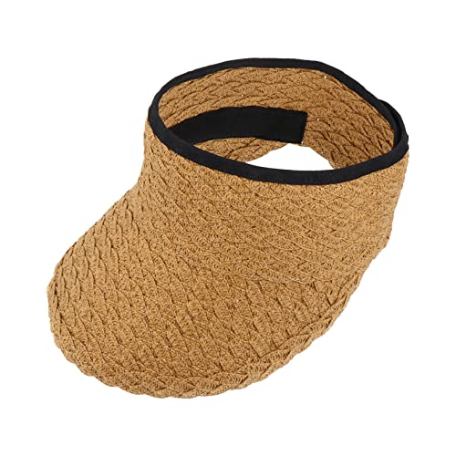 Chapeau de protection solaire protection UV réversible Beavorty bonnet de solaire en paille khaki