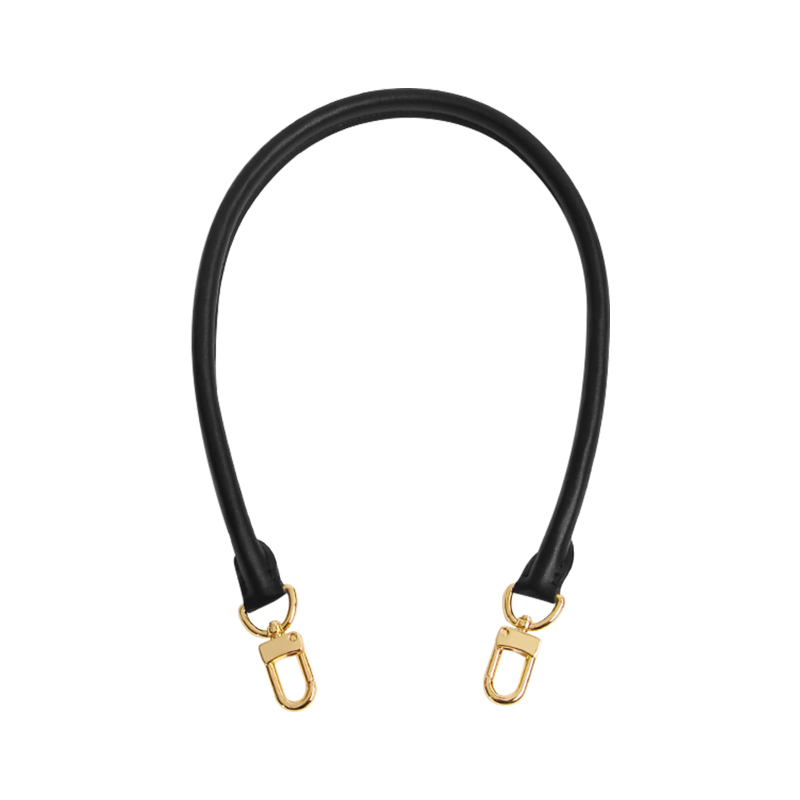 jiesinlov 70 cm Tracolla di ricambio in pelle di vacchetta per borse Speedy 25 30(Nero-oro)