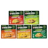 Wild Zora Organic Quinoa Bowls - Quick Prepared Meals, Instant Tasty Bowls, Pantry Staples Gluten-Free Meal with Lentils Plus 10g Olive Oil Packet - Variety (5-Pack)