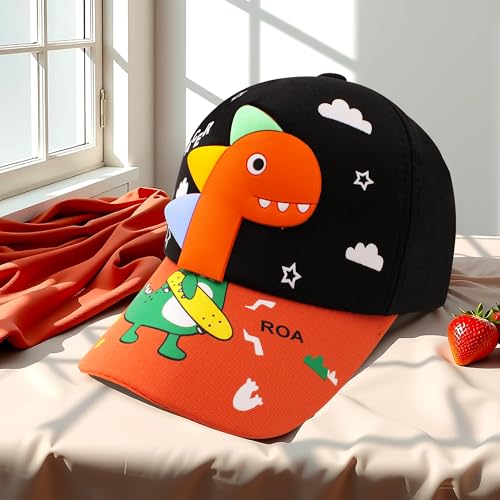 Image of VRITRAZ Unisex Kids Baseball Cap | Soft Cotton Adjustable Sun Hat for Boys & Girls | Casual Outdoor Summer Wear (4-12 Year)