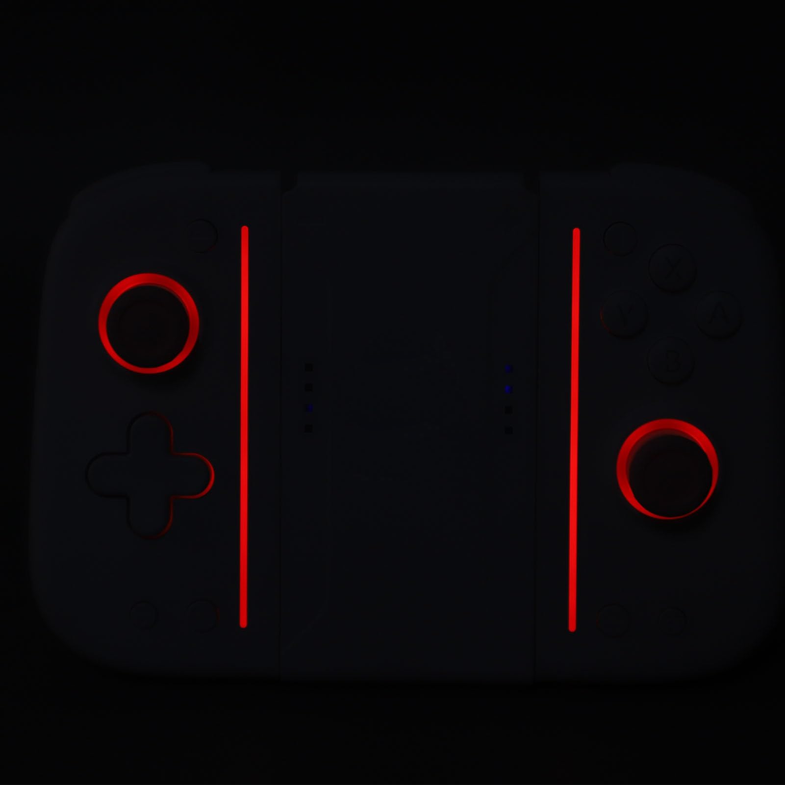 Jiawu Controller di Gioco Wireless Pulsanti Meccanici RGB Vibrazione Regolabile per Giochi e Lite, Materiale ABS Resistente, Batteria a Lunga Durata (Bianco Grigio)