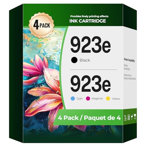Image of 923e 923XL Ink Cartridges for OfficeJet Pro 8130e 8125e 8120e 8135e Printer Ink Compatible with HP 923 XL hp923 Ink Cartridge Combo Pack for OfficeJet Pro 8135e 8135 8125e 8120e 8120 8139e 8130 8122e