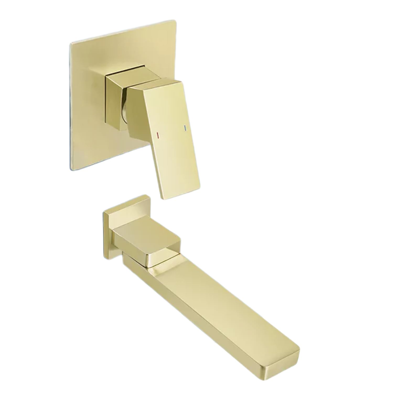 Mgnsjgyxn Gold Embedded Hot Melt Wall Mounted Bath Taps Concealed All-Copper Hot-Melt Basin Faucet Wall-Mounted Swingable Embedded Washbasin Faucet Gold Pre-Embedded Hot-Melt