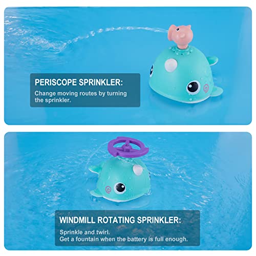 Bath Toys For Toddlers 1-3, Baby Toys 12-18 Months, Mold Free Whale Water Spraying Bath Toy With Sprinklers & Shower Head, Bathtub Pool Bathroom Shower Toy Gifts For Toddler Infant Kids Boy Girls #TOP3
