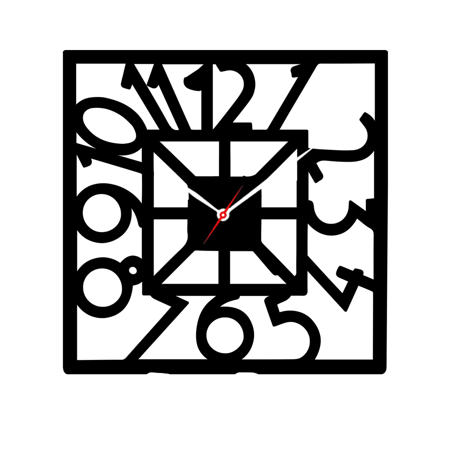 Buy Shilp MDF Wall Clock for Home & Office (Black, 10 X 10 Inch, wlclck