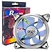 Aigo, Halo Ring LED 120mm 12cm PC CPU Computer Case Cooling Neon Quite Clear Fan Mod 4 Pin/3 Pin (120mm, 2 Pack Blue)