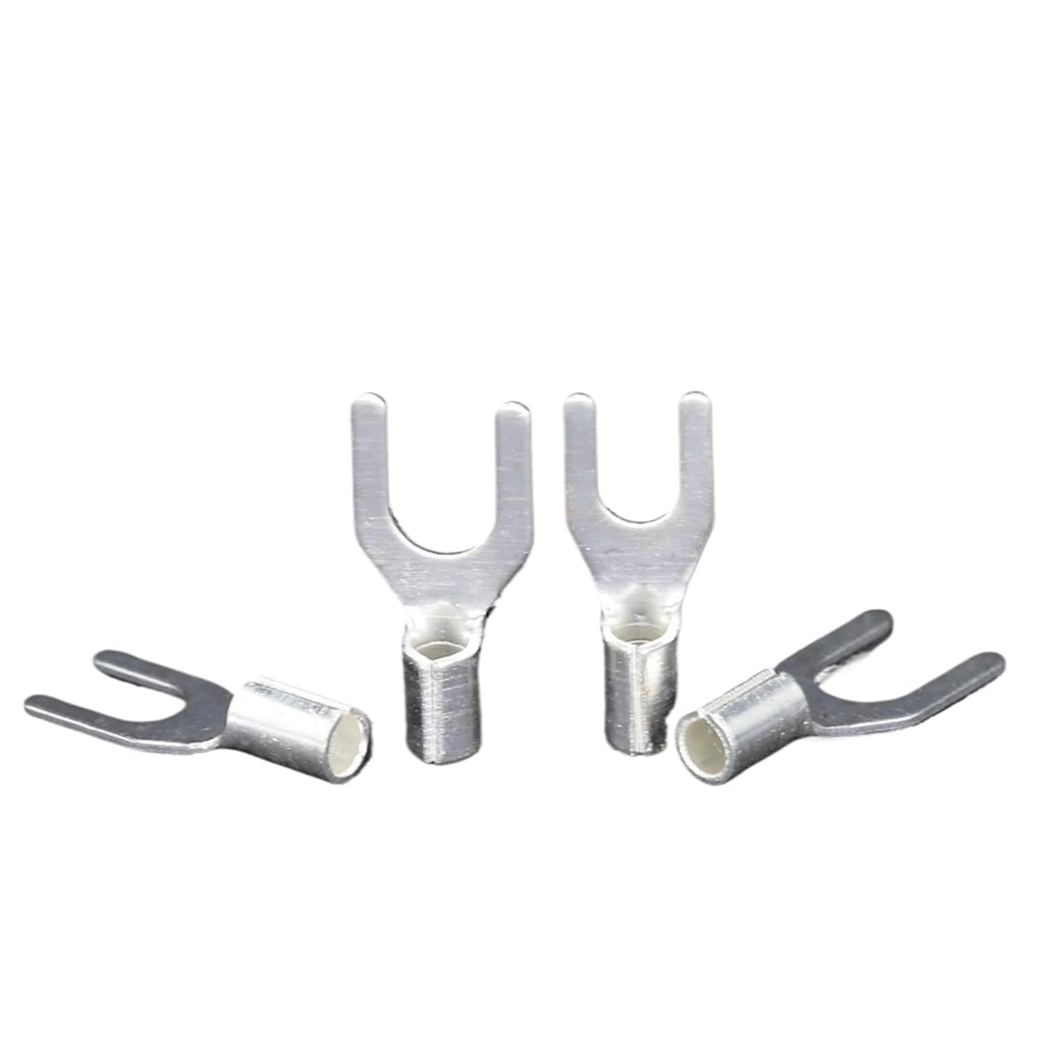 UT0.5/1/1.5/2.5/4/6/10/16/25/35 Copper Brass U Fork Type Wire Cable Electrical Connector Lug Spade Crimp Terminal(150Pieces UT2.5-3,Brass)
