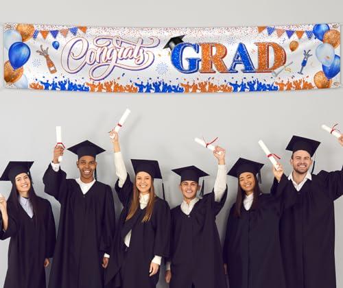 Image of Congrats Grad Banner Decoration-Class of 2026 Banner,Graduation Party Decoration 2026 Yard Sign Banner for Graduation Party Supplies