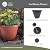 The HC Companies Caribbean Planter Pot - Outdoor & Indoor Plant Pot with Drainage Hole & Plug - Rolled Rim Plastic Pots for Plants & Flowers - Decorative Plant Pot (14" Warm Gray, Pack of 1)