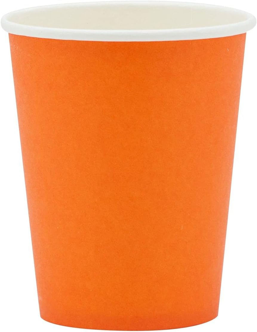 Orange Party Supplies, Paper Plates, Cups, and Napkins (Serves 24, 72 Pieces) : Home & Kitchen