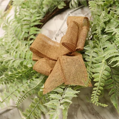 Couronne de fleurs et décoration extérieure de Noël avec nœud papillon - 5