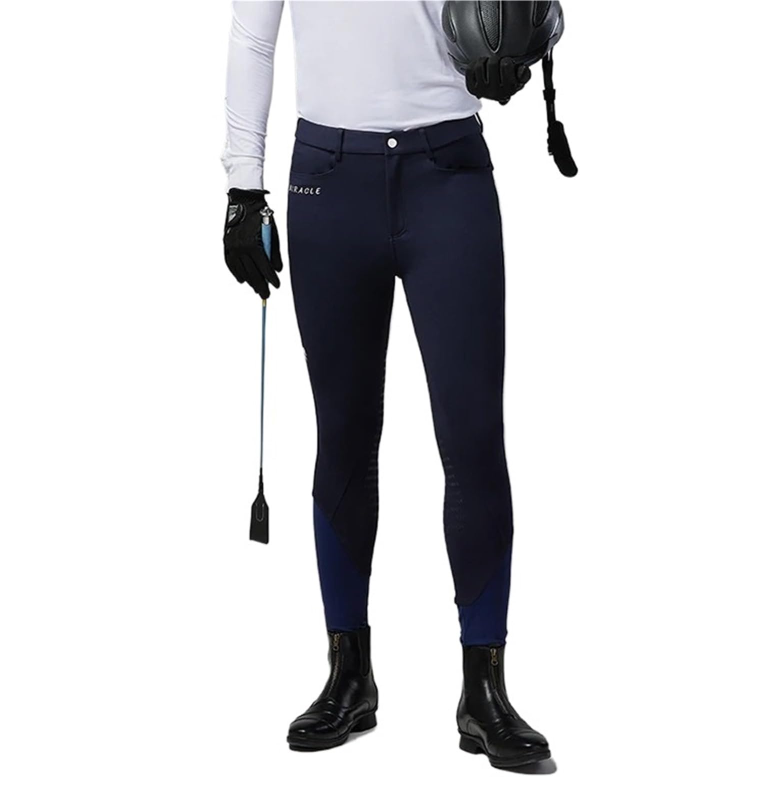Reithosen Reithose Herren Reithose Frühling Sommer Kleidung Chaps Reiten Vollsilikonhose(Blue,36)