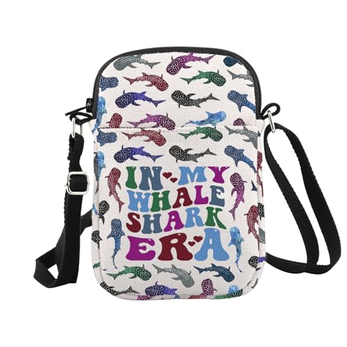 WCGXKO In My Whale Shark Era Crossbody Bag Ocean Animal Gift for Whale Shark Lover