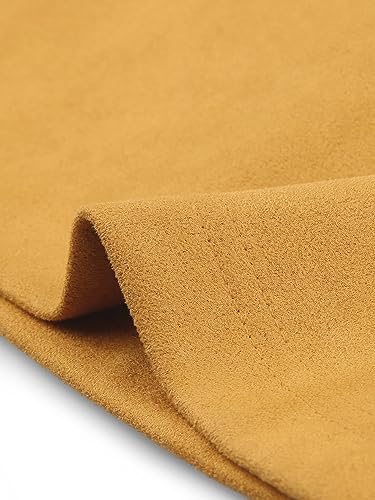 Image of Allegra K Women Faux Suede Jacket Lapel Draped Open Front Cardigan Casual Trendy Suede Blazer