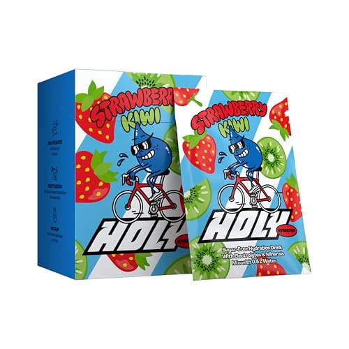 HOLY Hydration 10er Probier-Box 'Strawberry Kiwi' mit Erdbeer-Kiwi Geschmackspulver | 10 Portionen mit wertvollen Elektrolyten & Mineralstoffen | Hydration Drink | Vegan mit natürlichen Fruchtaromen
