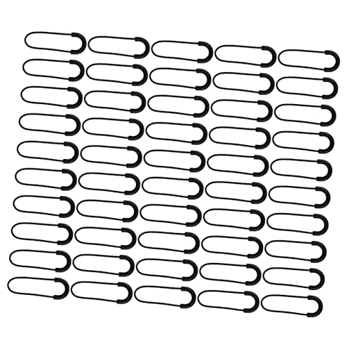 Housoutil 50Pcs Zipper Pull Ropes for Bags and Clothing Durable Semicircle Zipper Pulls for DIY Projects Suitable for Backpacks Jackets and Storage Bags