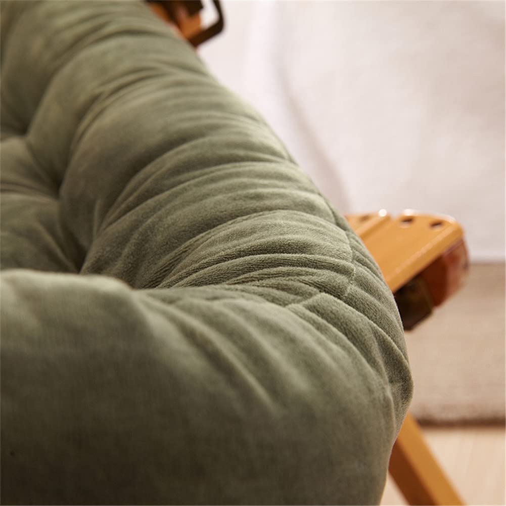Morbuy per Sedia a Sdraio, Cuscino Imbottito per Poltrona da Bagno di Sole, Relax Giardino per Interni ed Esterni, Vacanze (48x150cm,Verde)