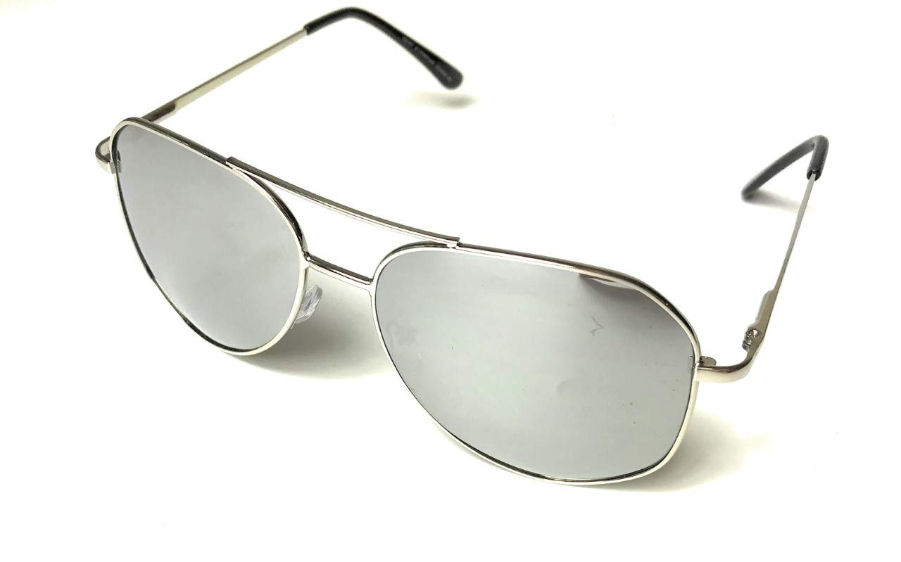 Kgm Accessories Silver New Quality Mirror Reflective Aviation Pilot Style Sunglasses (Silver)