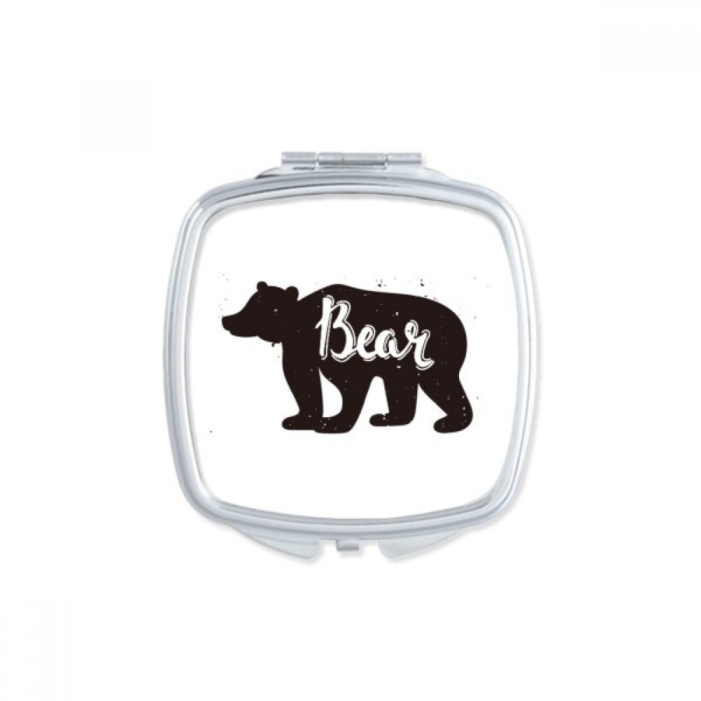 Miroir de poche portable bicolore motif grenouille artistique