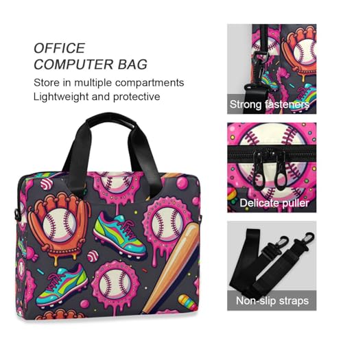 Bolso bandolera para laptop 15.6 pulg rosa y rojo miniatura 6