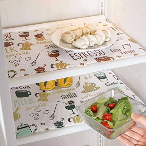 Image of Printing Antibacterial Cabinet pad Household Wardrobe mat Moisture pad Drawer pad Waterproof Non-Slip Paper pad Plastic Anti Slip Kitchen Cupboard Drawer Mat (3, 60 x 300cm)