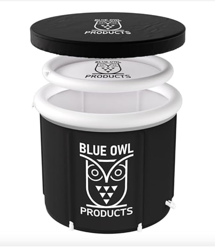 Portable Ice Bath with Lid + Metal Legs and Multiple Layers for Athletes Ice Bath Cold Plunge with Carrying Case